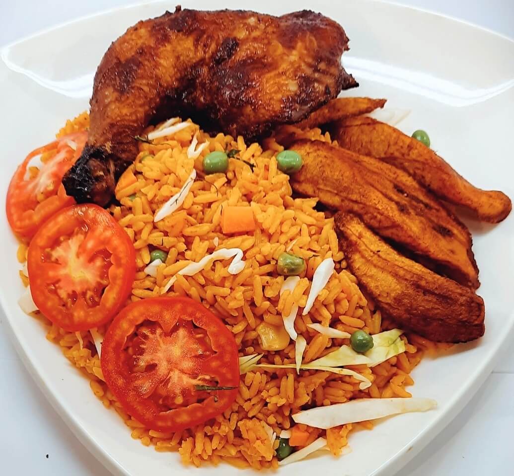 One-Pot Jollof Chicken and Plantain Rice