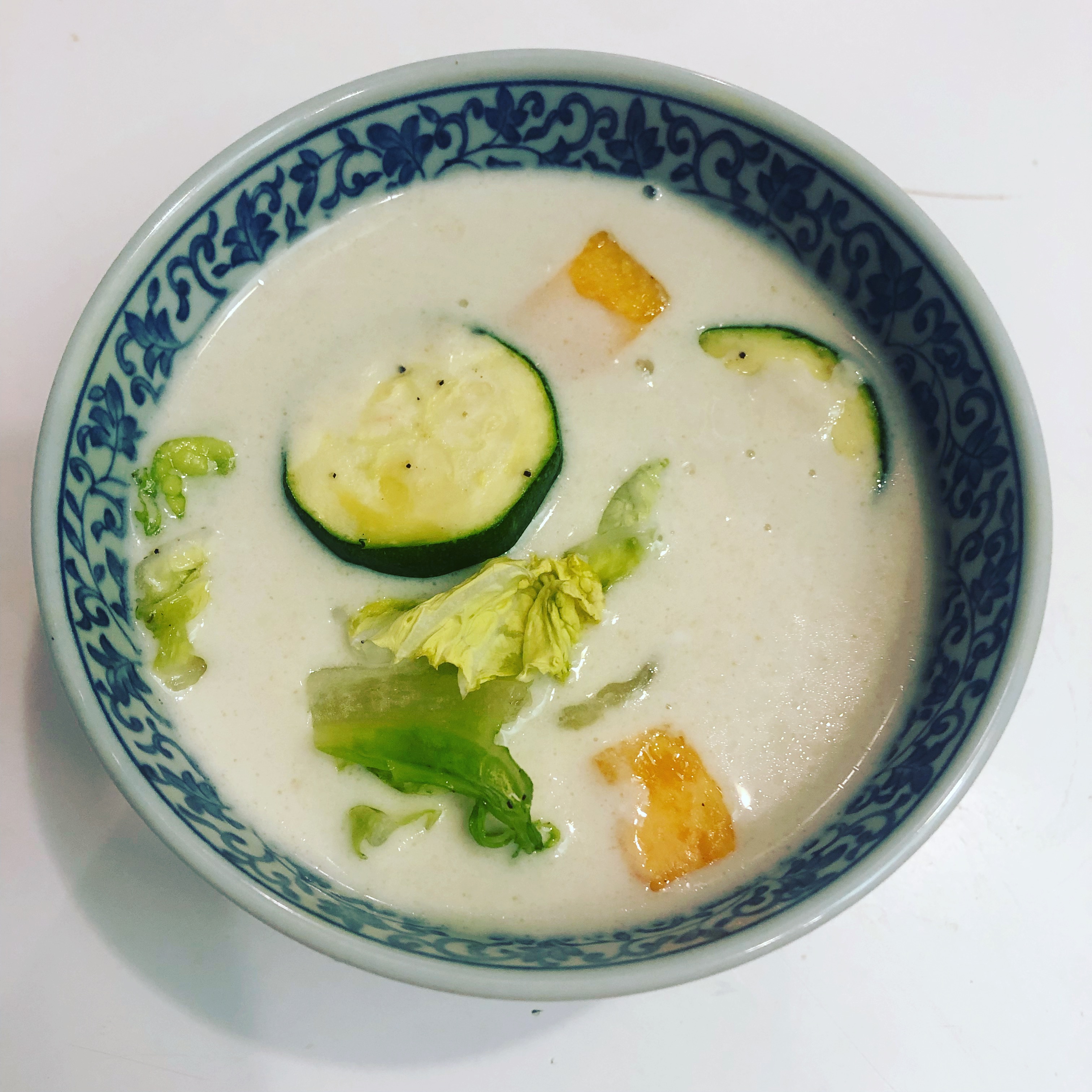 Vegetable Fideo Soup with Coconut Milk