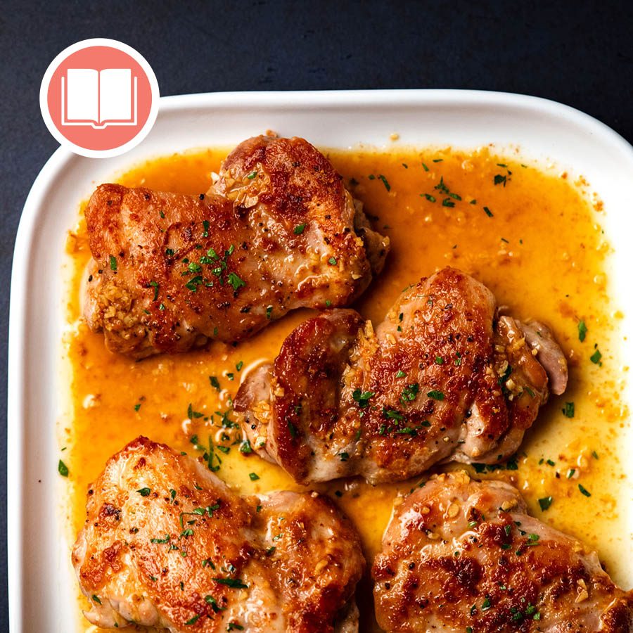 Sage-Garlic Chicken Thighs with Crispy Skin
