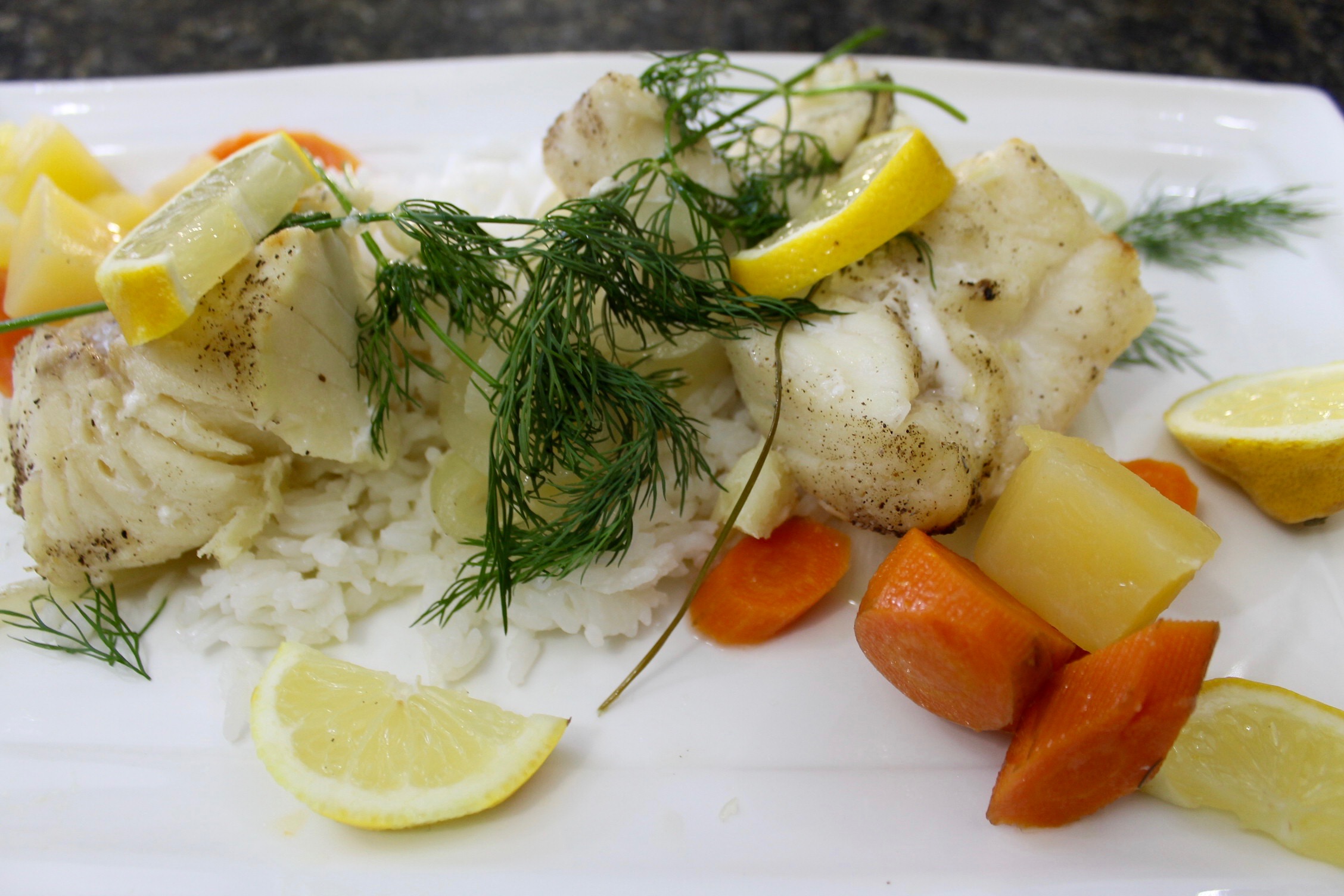 Baked Lemon-Dill Cod with Roasted Asparagus