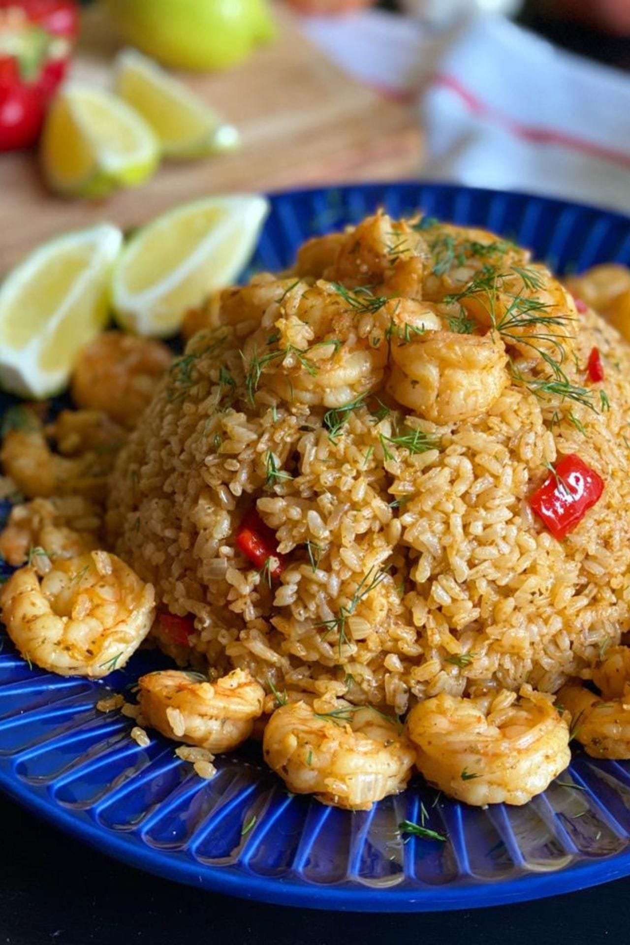 One-Pot Shrimp and Spinach Rice with Lemon