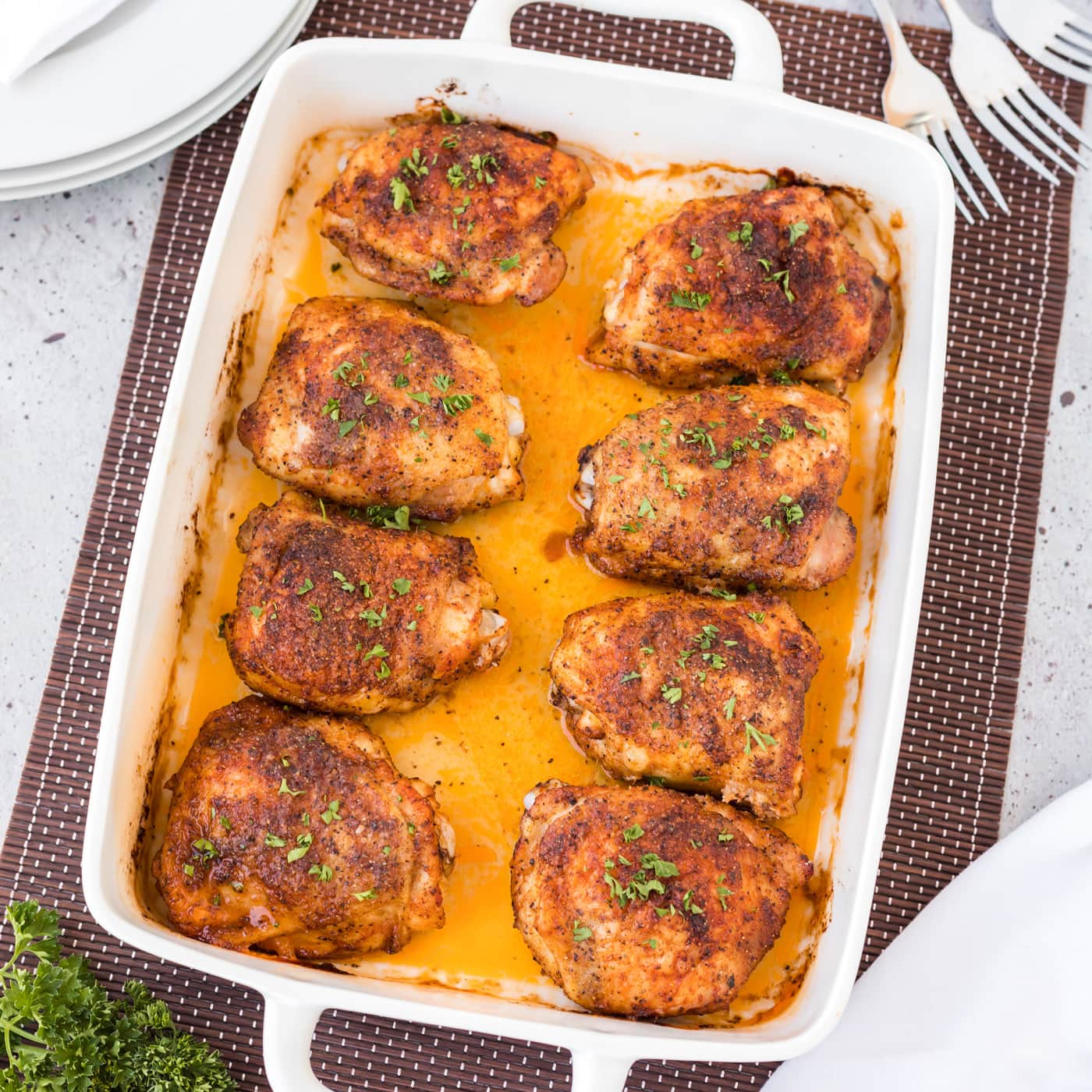 Oven-Baked Chicken Thighs with Aperol-Balsamic Glaze