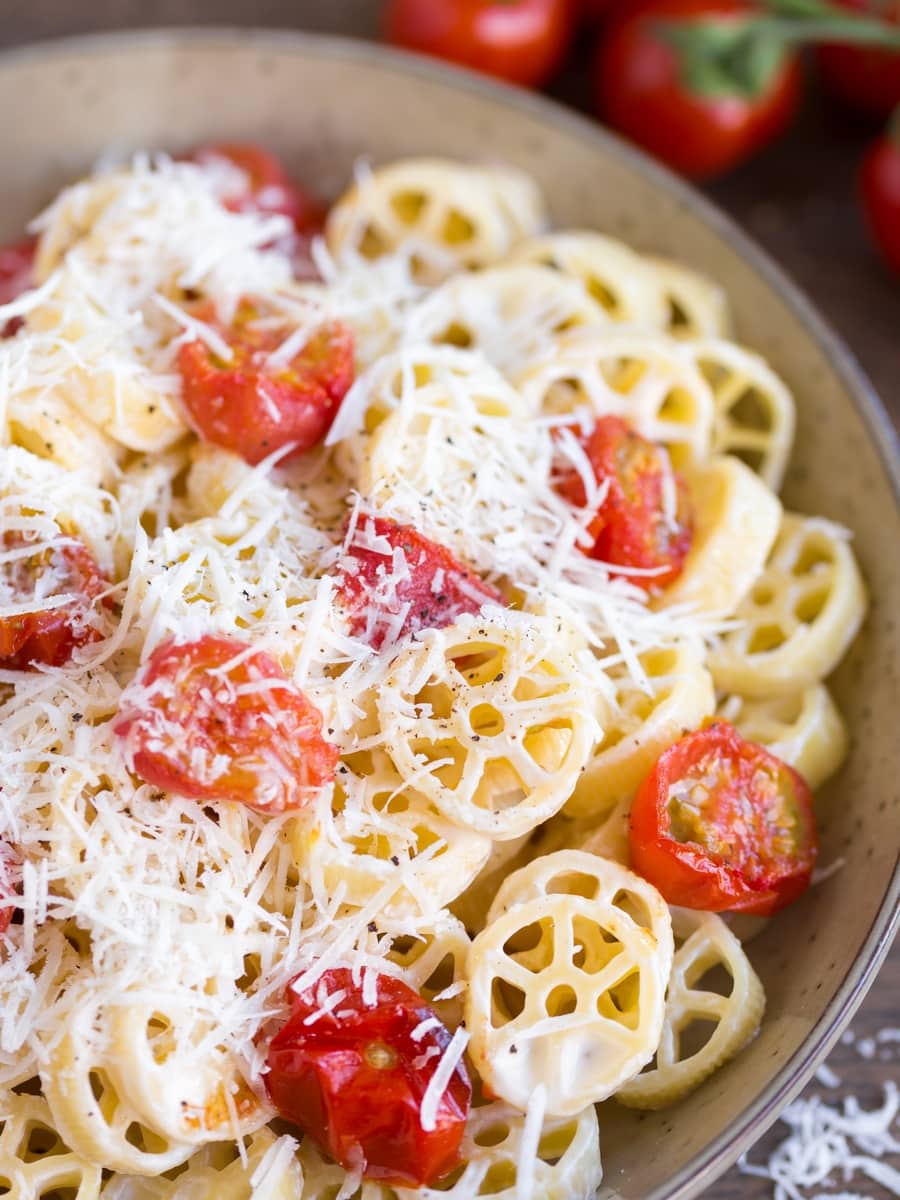 Truffle Butter Pasta with Roasted Cherry Tomatoes