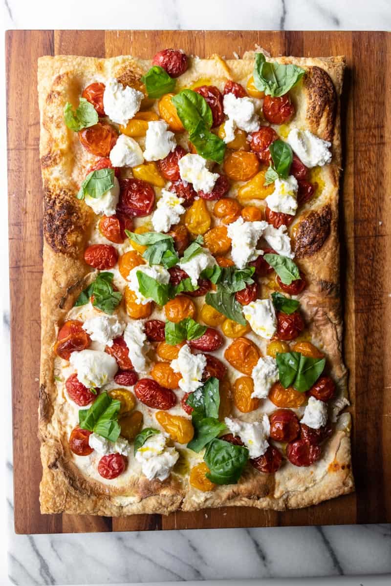 Herb-Infused Tomato Tart with Puff Pastry