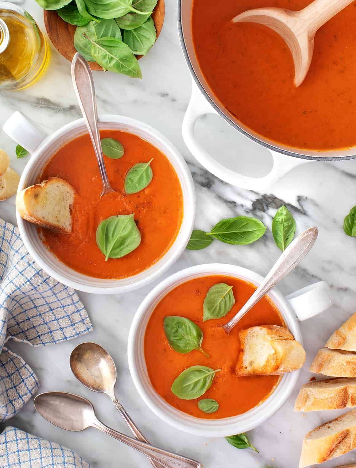 Herb-Infused Tomato Soup with Fresh Basil