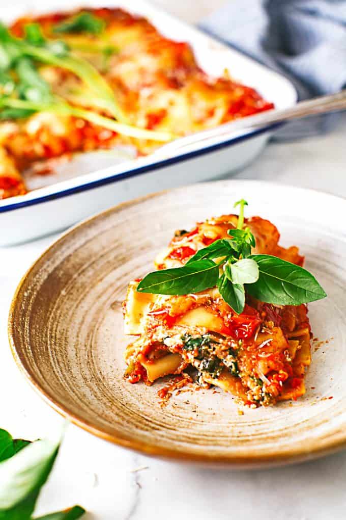 Zucchini 'Noodle' Lasagna with Ricotta and Spinach