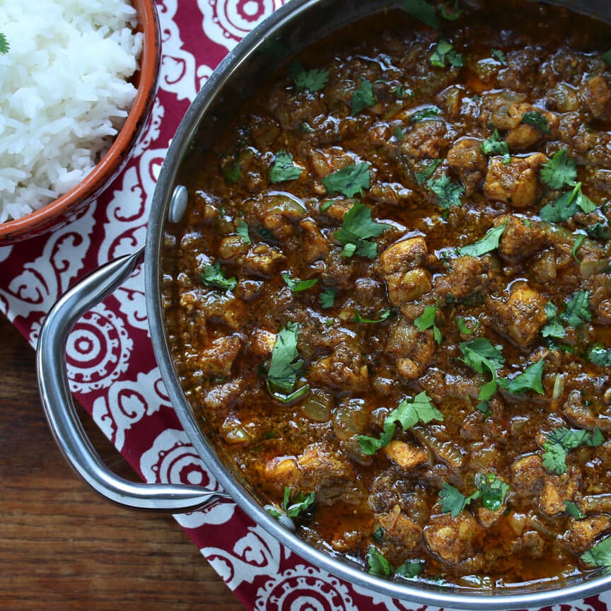 Xacuti-Spiced Chicken with Almonds and Cashews