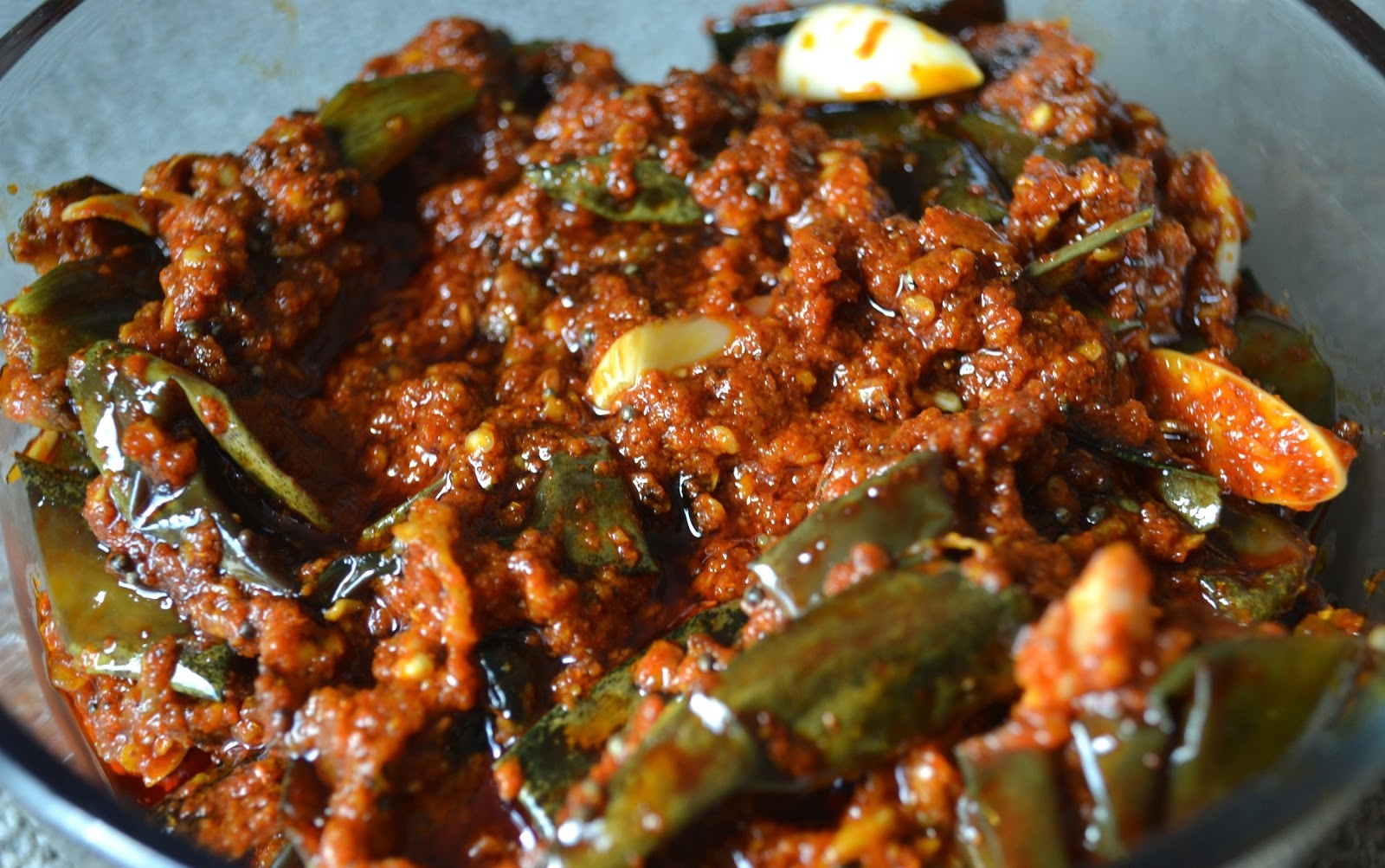 Vinegar-Infused Brinjal Pickle with Mustard Seeds