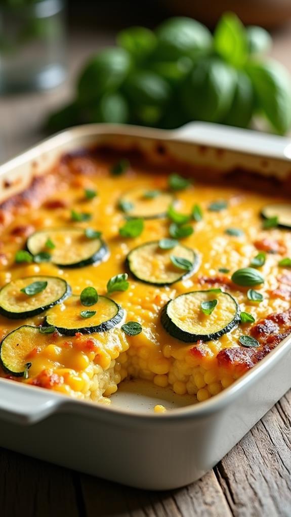 Cheesy Zucchini and Corn Casserole