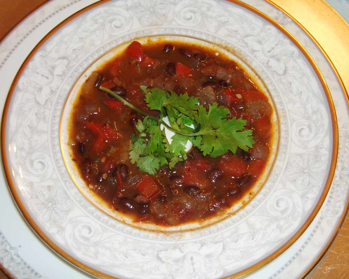 Llajua-Spiced Black Bean Soup
