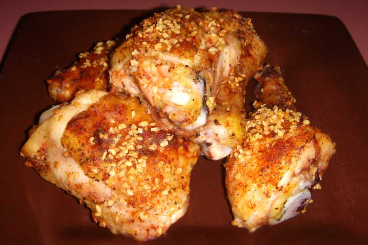 Lemon-Garlic Baked Chicken with Panko Coating