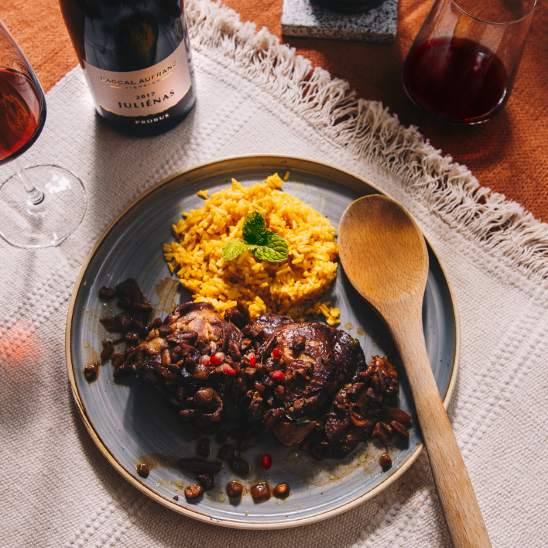 Persian Walnut Pomegranate Chicken Stew