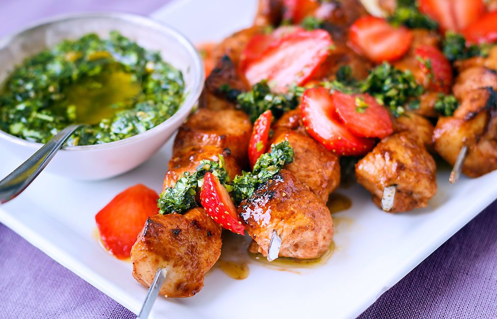 Radiant Fire-Grilled Chicken Skewers