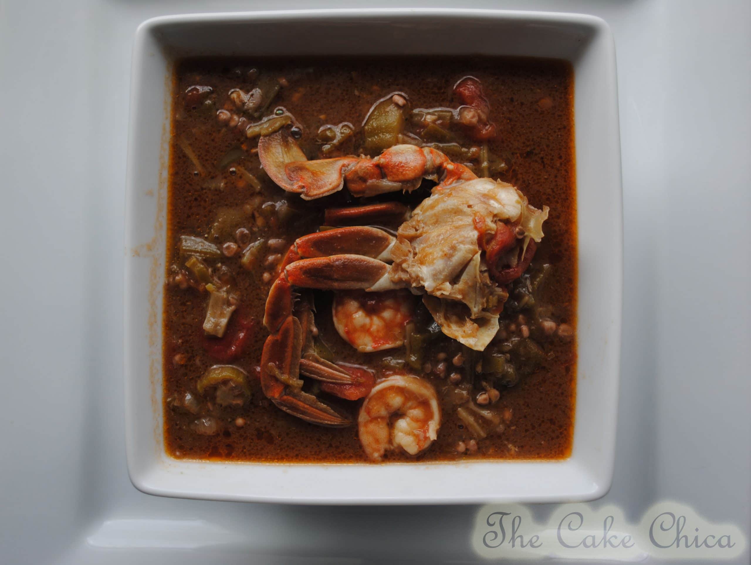 Smoky Seafood Gumbo with Okra and Tomatoes