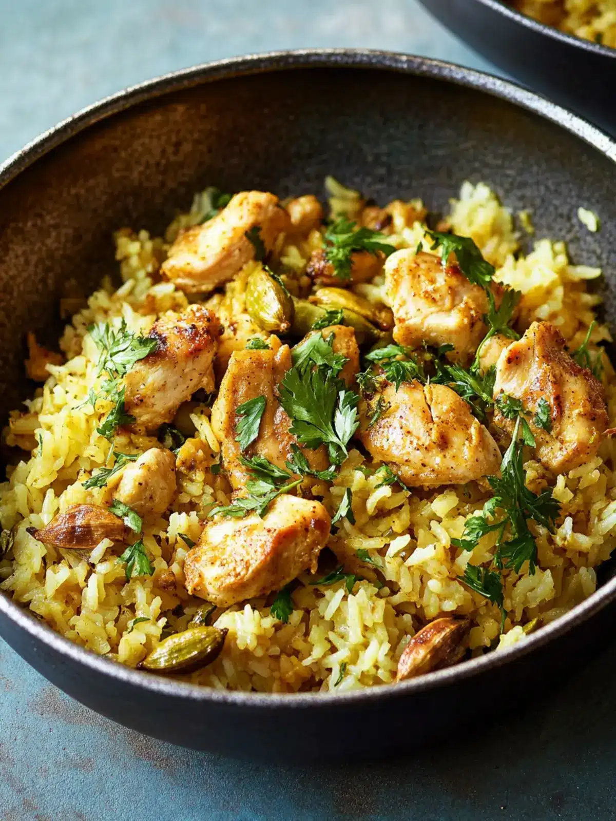 Cinnamon-Spiced Chicken and Rice with Toasted Almonds