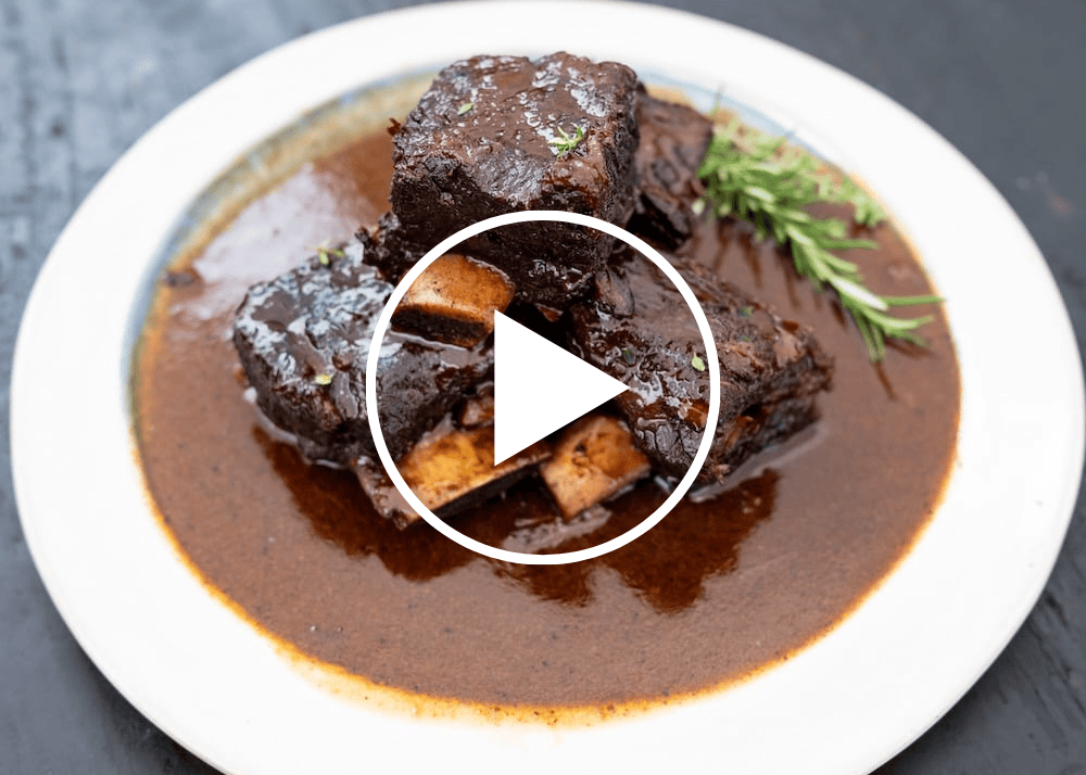 Rye-Infused Beef Short Ribs with Absinthe Glaze