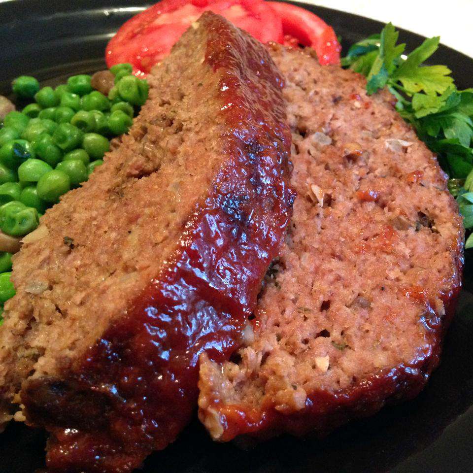 Slow-Baked Beef and Mushroom Loaf with Tomato Glaze