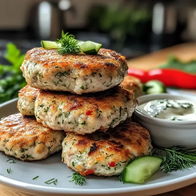 Herb-Infused Beef Patties with Cucumber-Dill Slaw