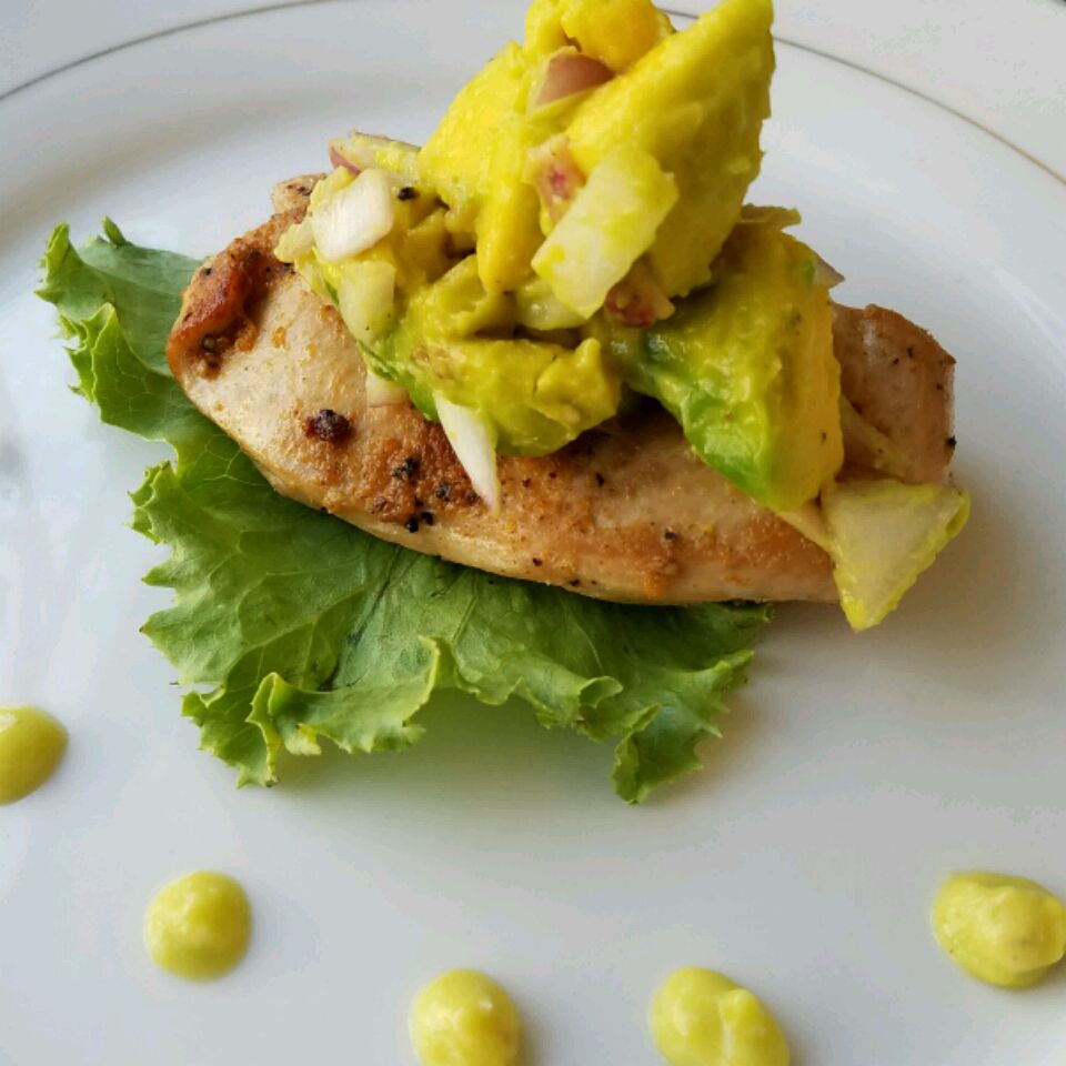 Savory Herb-Crusted Chicken with Avocado Crema
