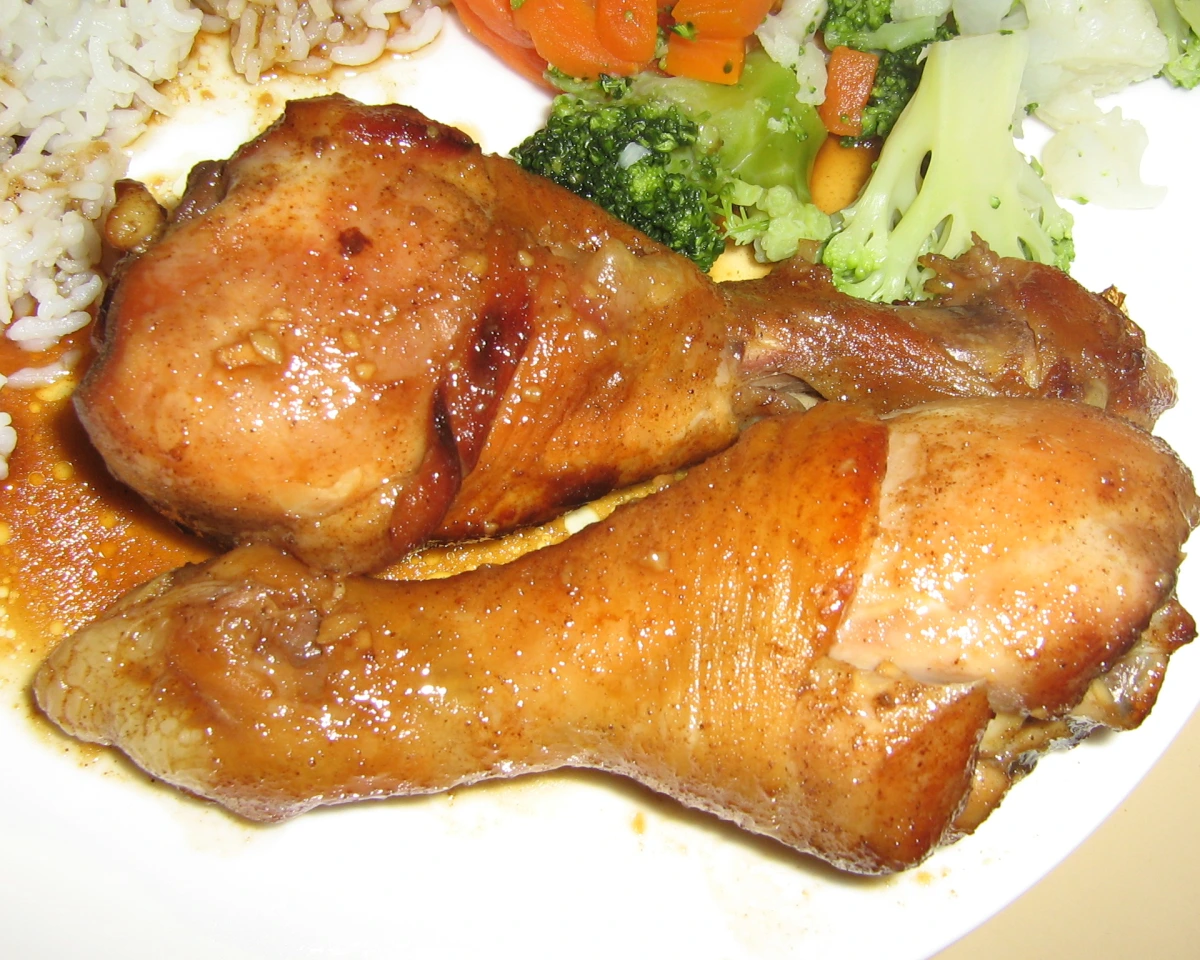 Sesame-Ginger Glazed Chicken Drumsticks