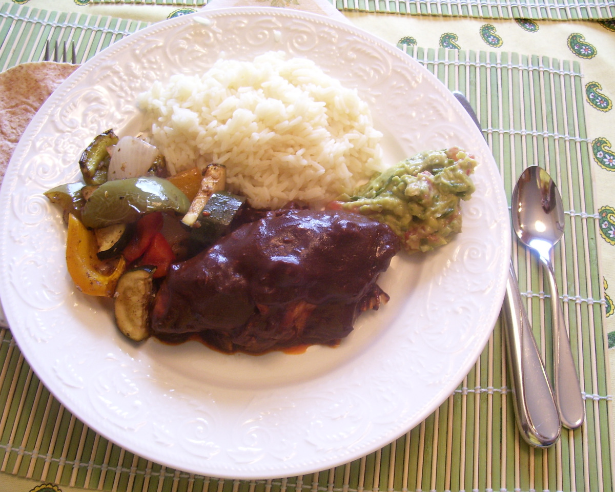 Simmered Mole Negro Chicken