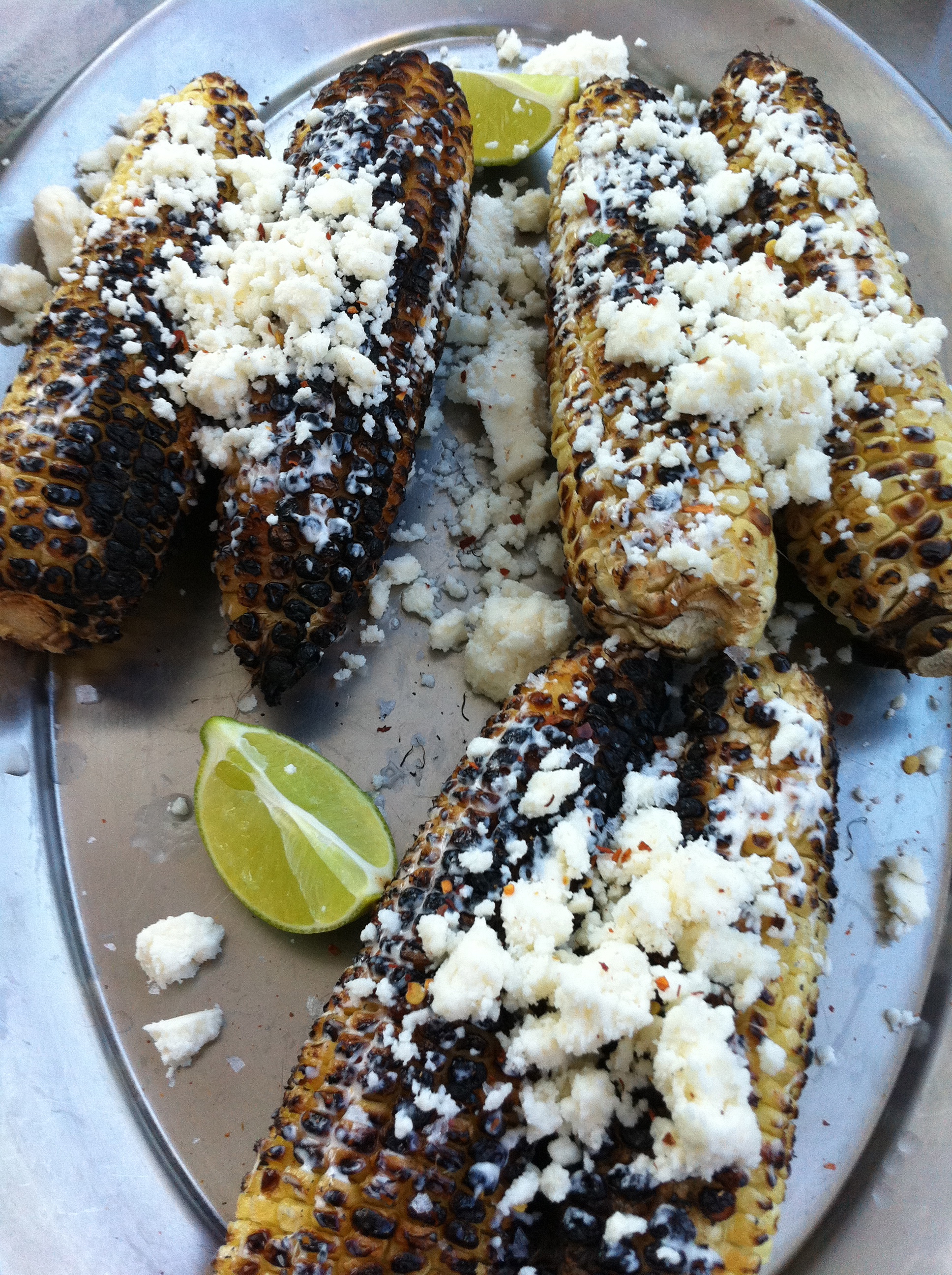Grilled Oaxacan Street Corn with Queso Fresco and Chili