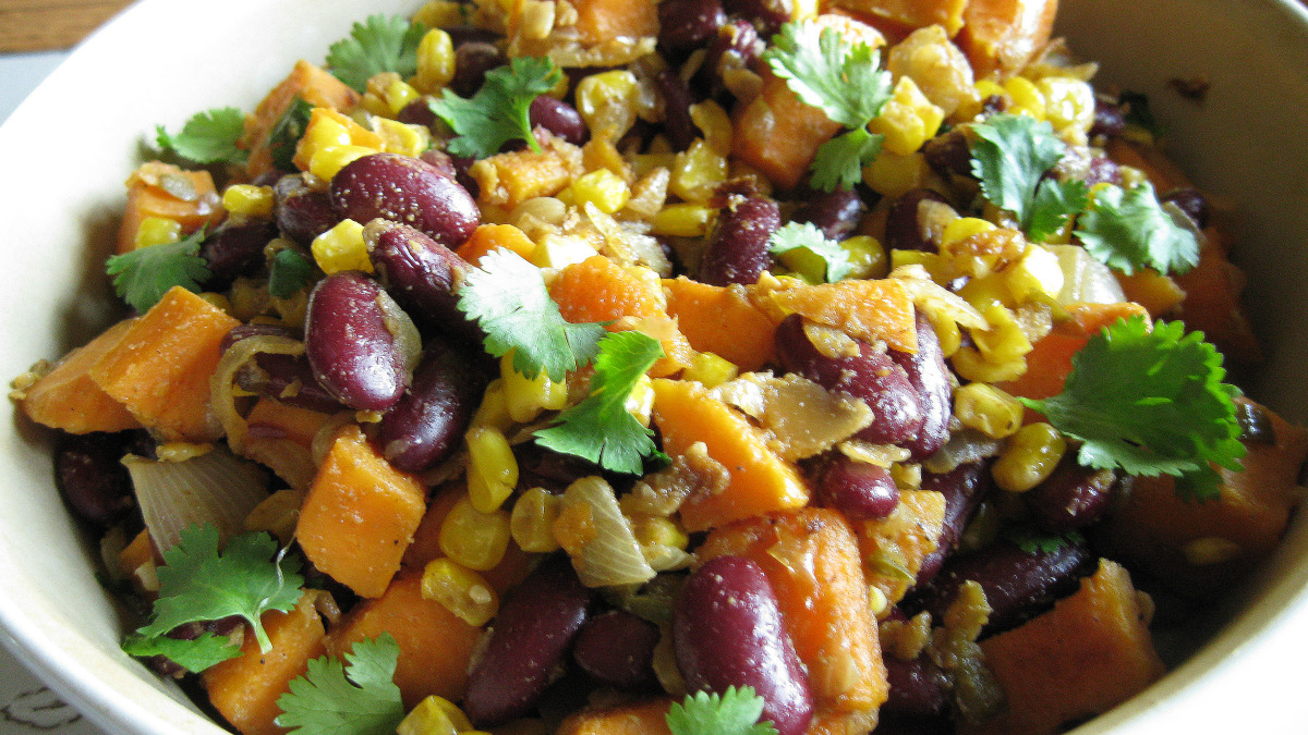 Cumin-Spiced Corn and Black Bean Hash
