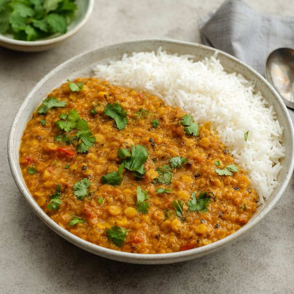 Genuine Indian Lentil Curry with Basmati Rice