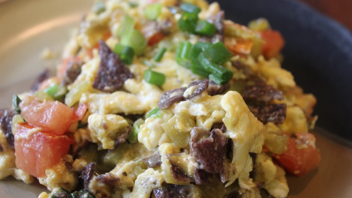 Migas with Smoked Paprika and Tomato Sauce