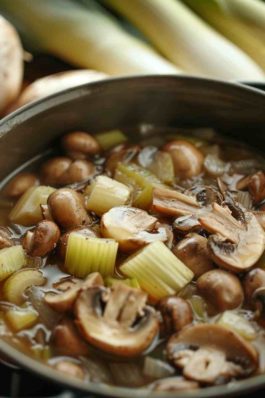 Savory Mushroom and Leek Stew