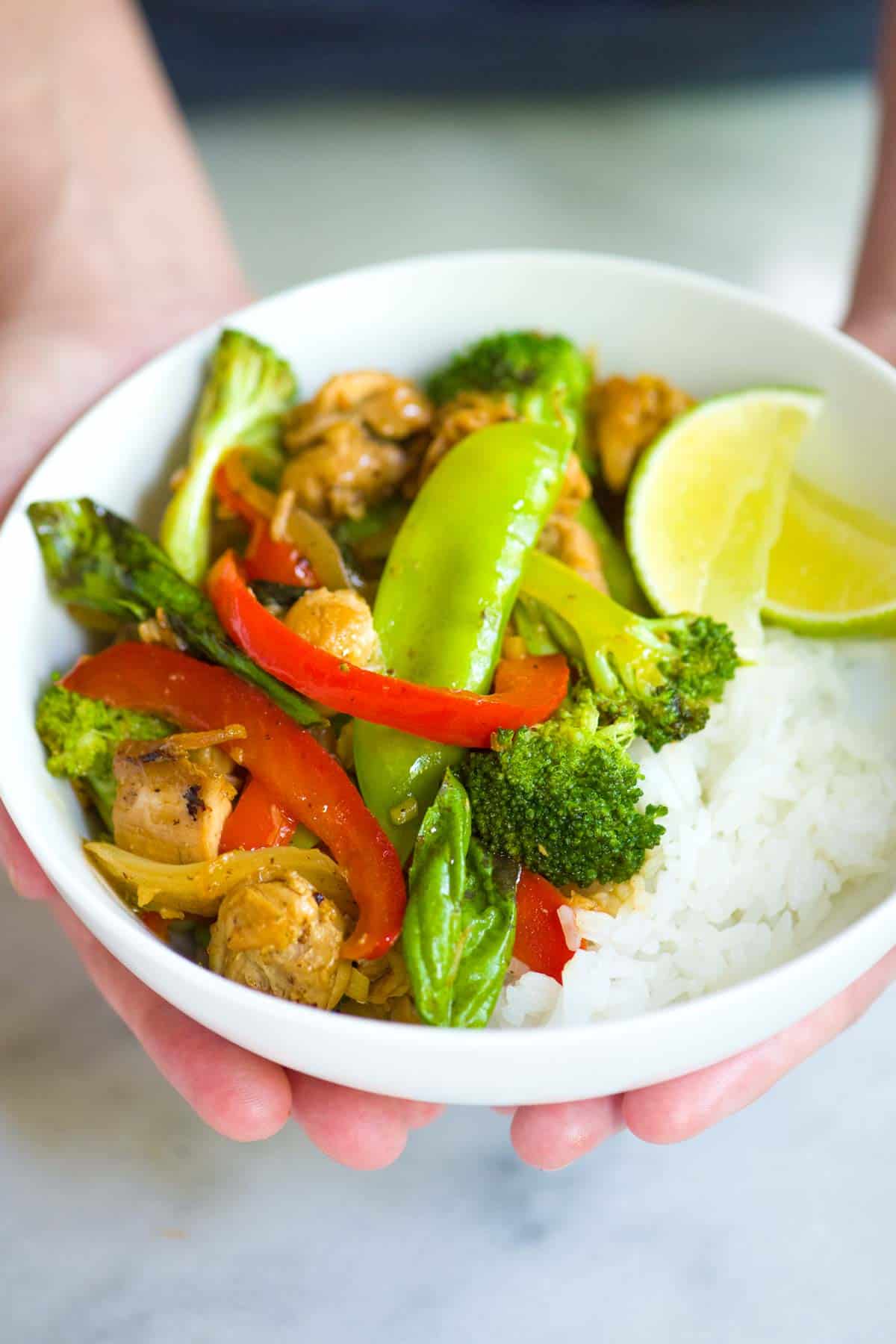 Prepped Chicken and Veggie Stir-Fry with Ginger