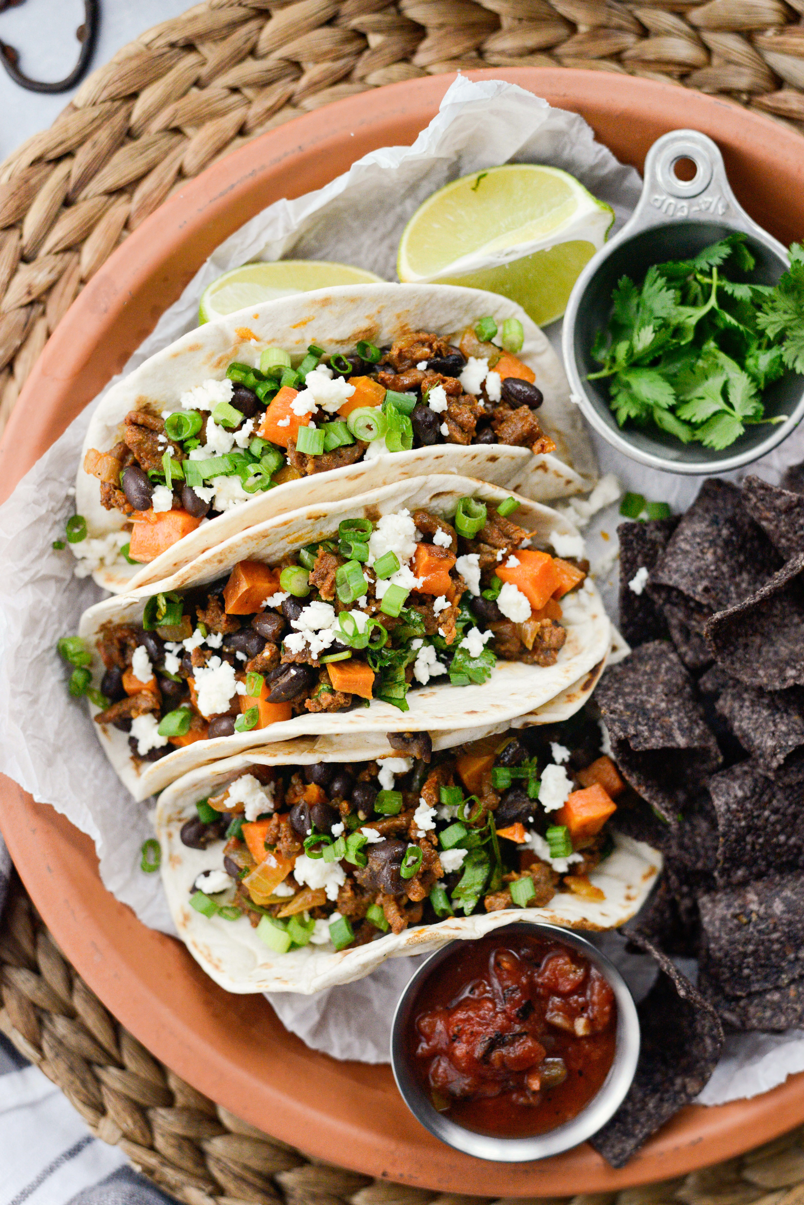 Slow-Cooked Chorizo and Black Bean Tacos