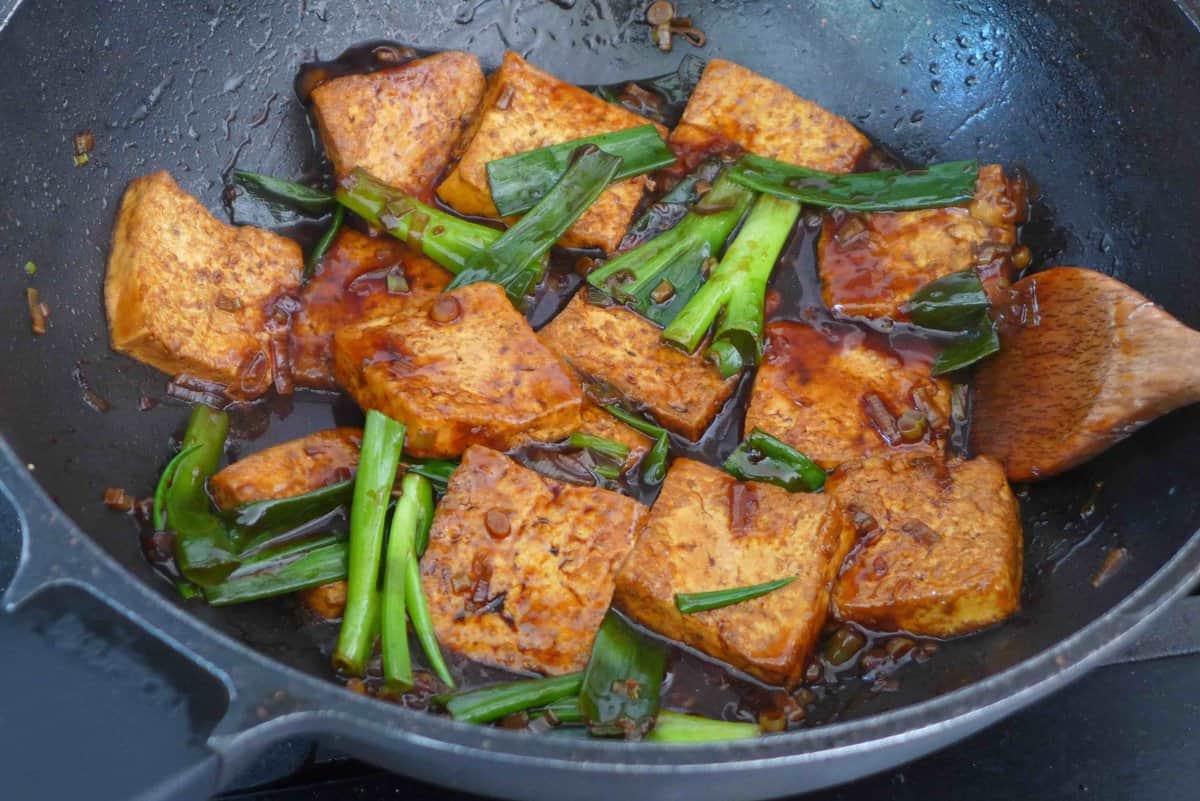 Ginger-Scallion Pan-Fried Tofu