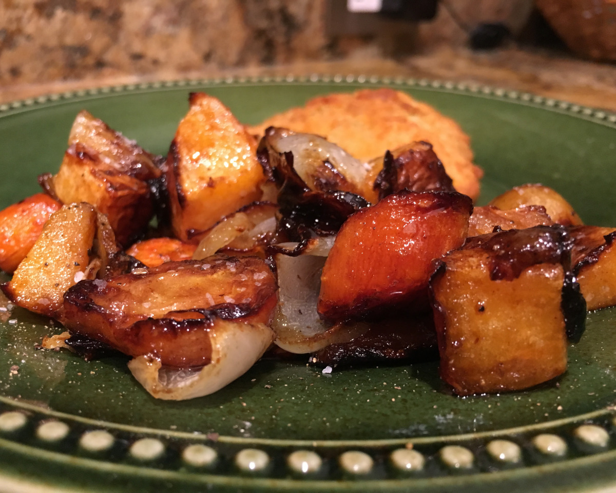 Balsamic Pan-Roasted Root Vegetables