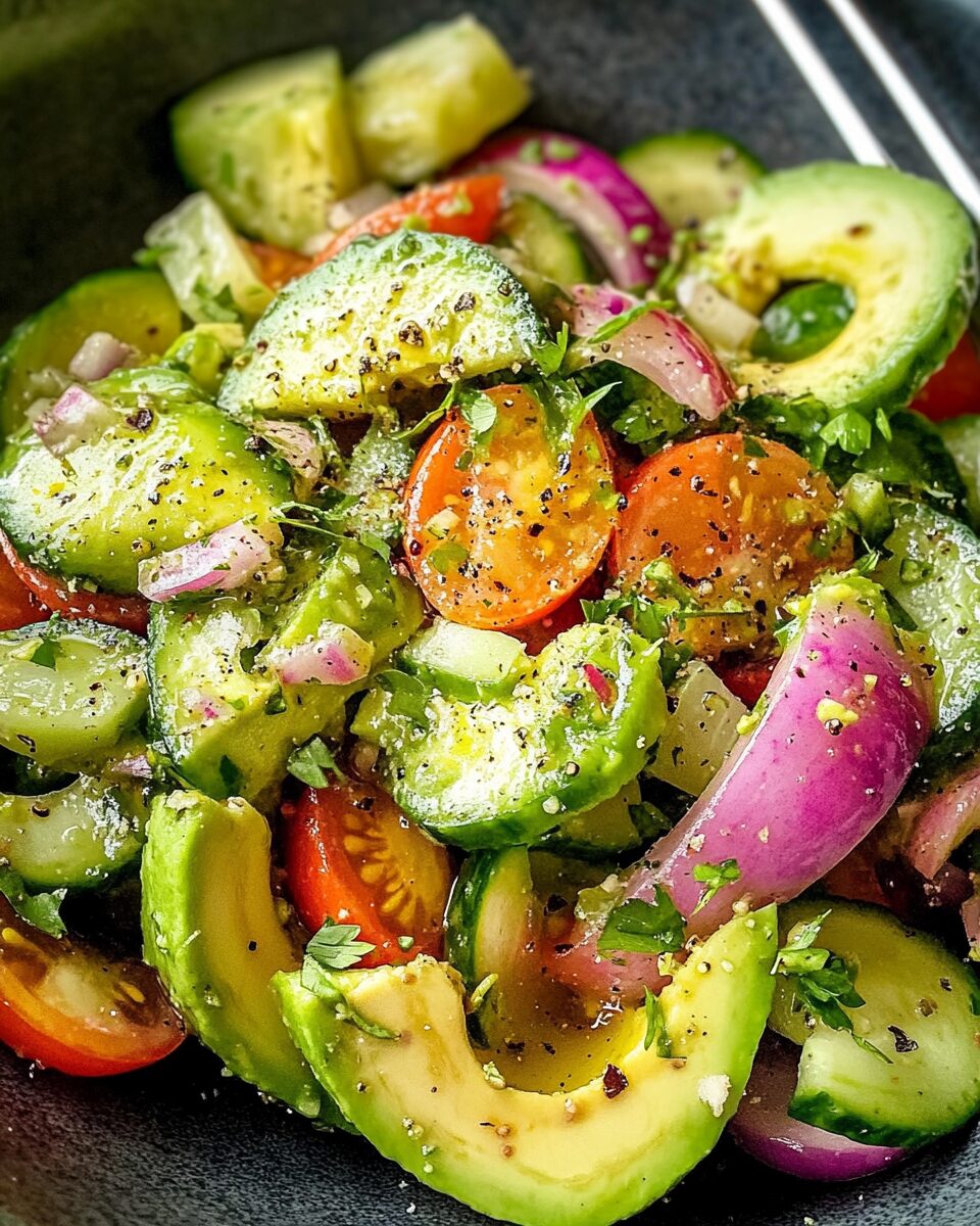 Avocado-Cucumber 'Noodles' Salad