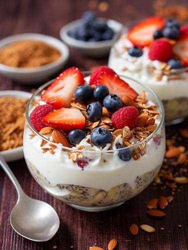 Sunrise Berry and Yogurt Parfait with Toasted Oats