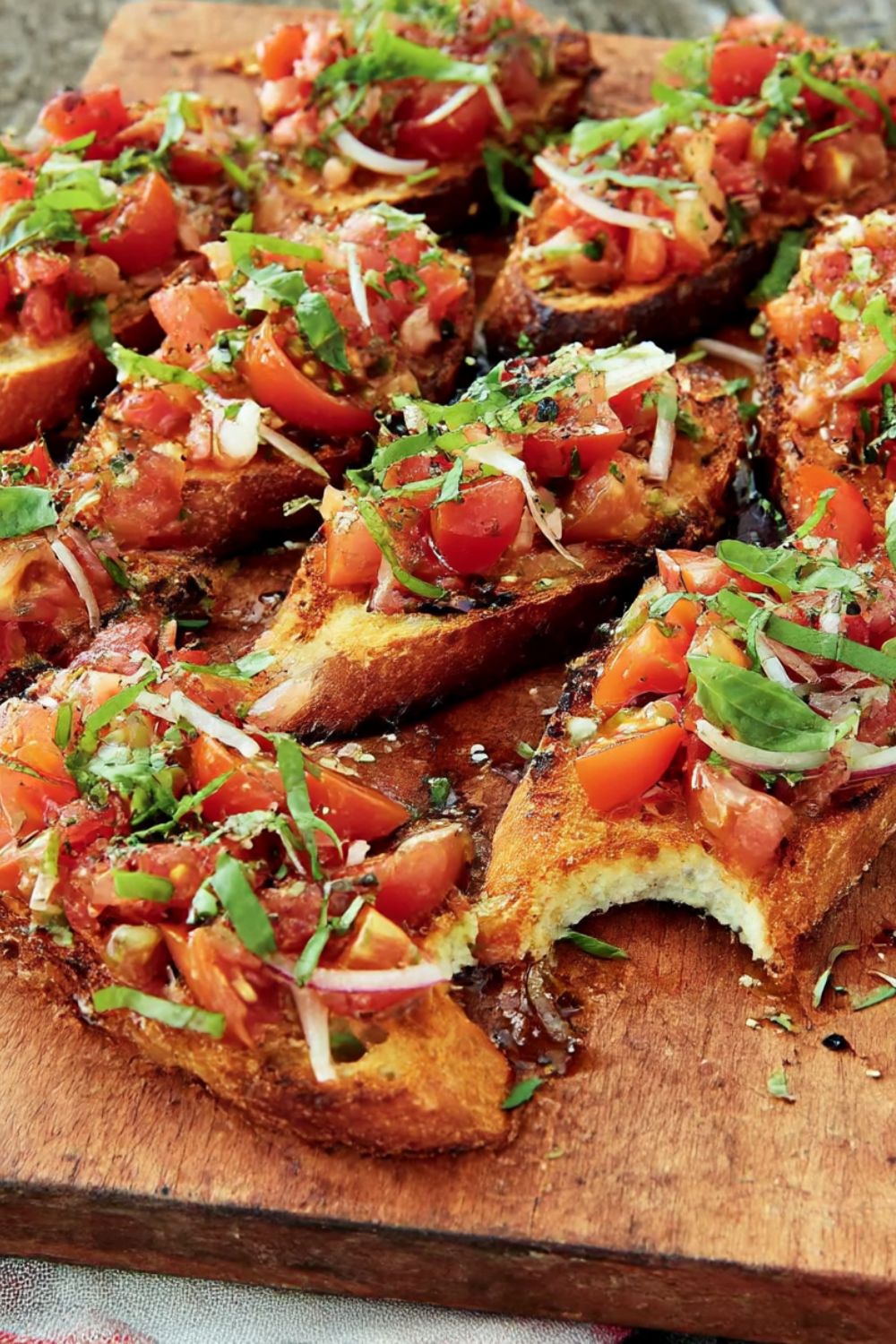 Classic Tomato-Basil Bruschetta with Heirloom Tomatoes