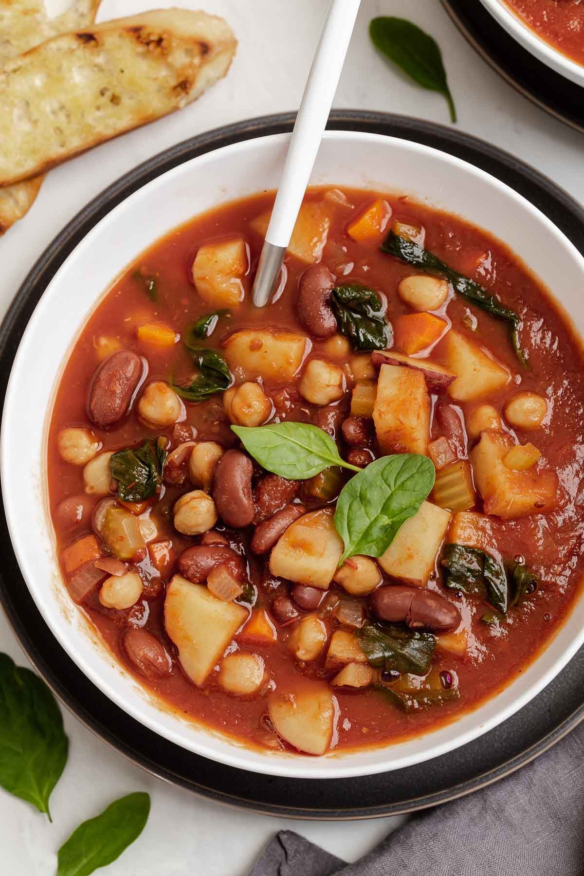 Slow-Simmered Root Vegetable and Bean Soup