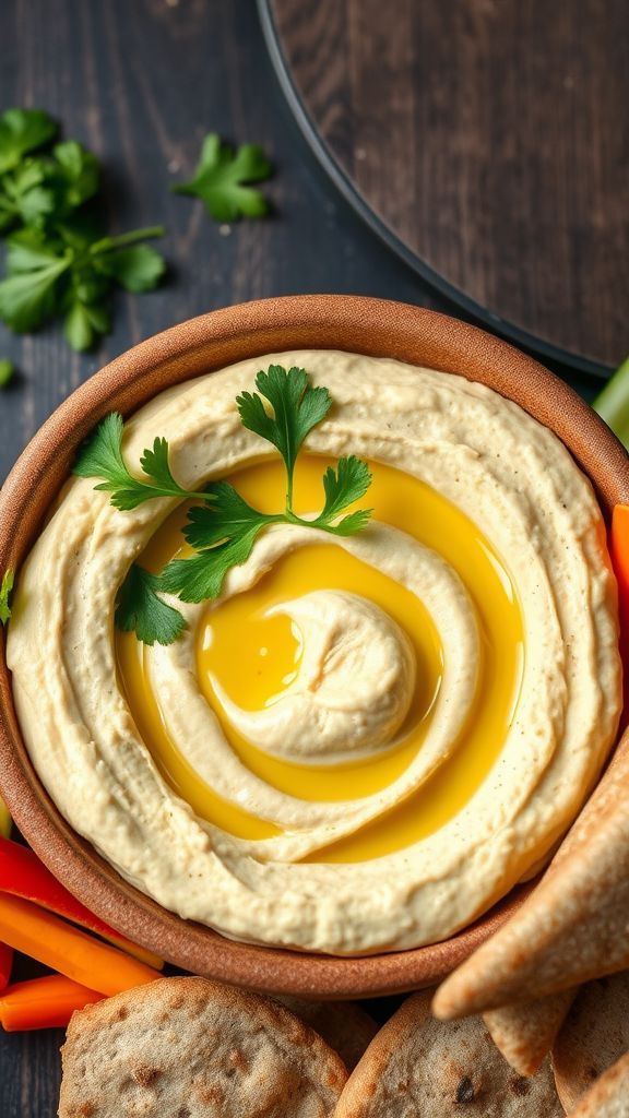 Herb-Infused Hummus and Veggie 'Figures' for Kids