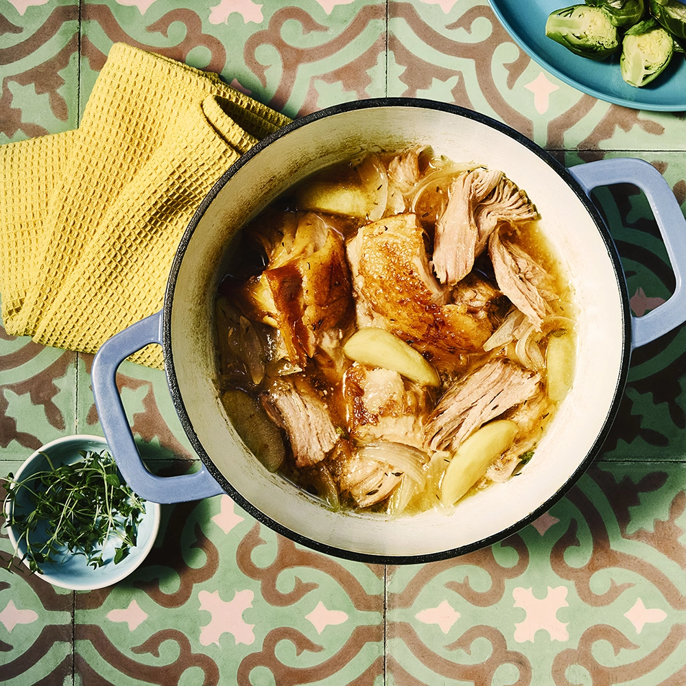 Cider-Braised Pork Shoulder with Apples