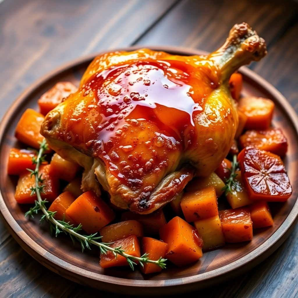 Rosemary-Glazed Chicken with Lemon and Root Vegetables