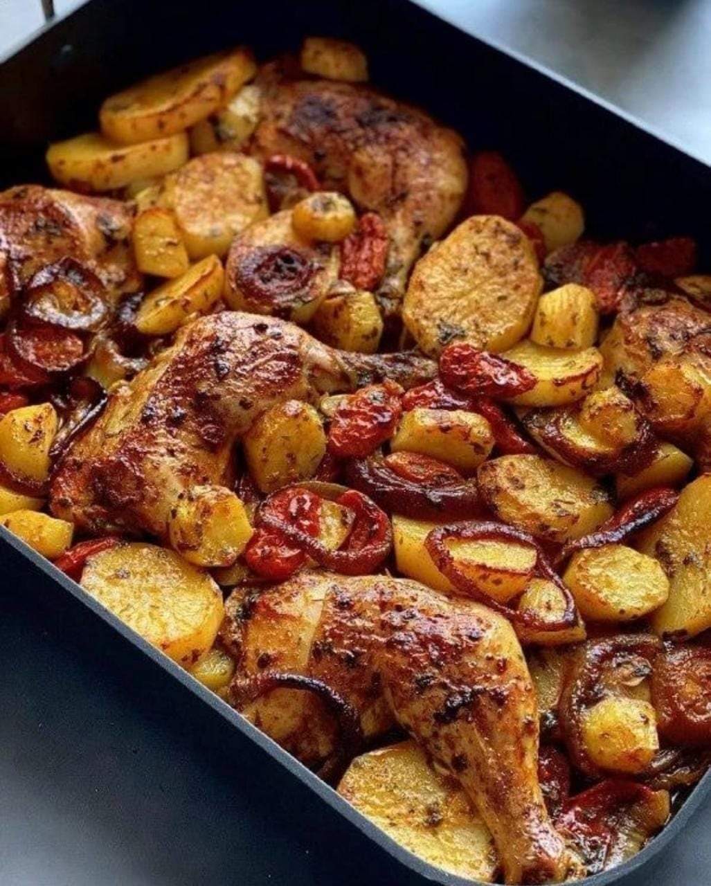 Garlic-Pepper Chicken and Vegetable Roast