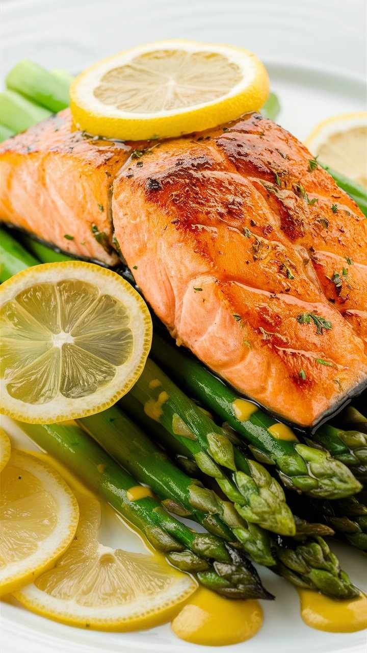 Sautéed Salmon with Lemon Zest and Asparagus