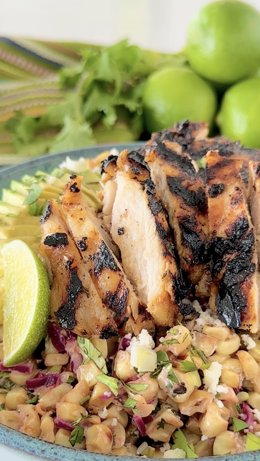 Farofa Topped Grilled Chicken with Lime