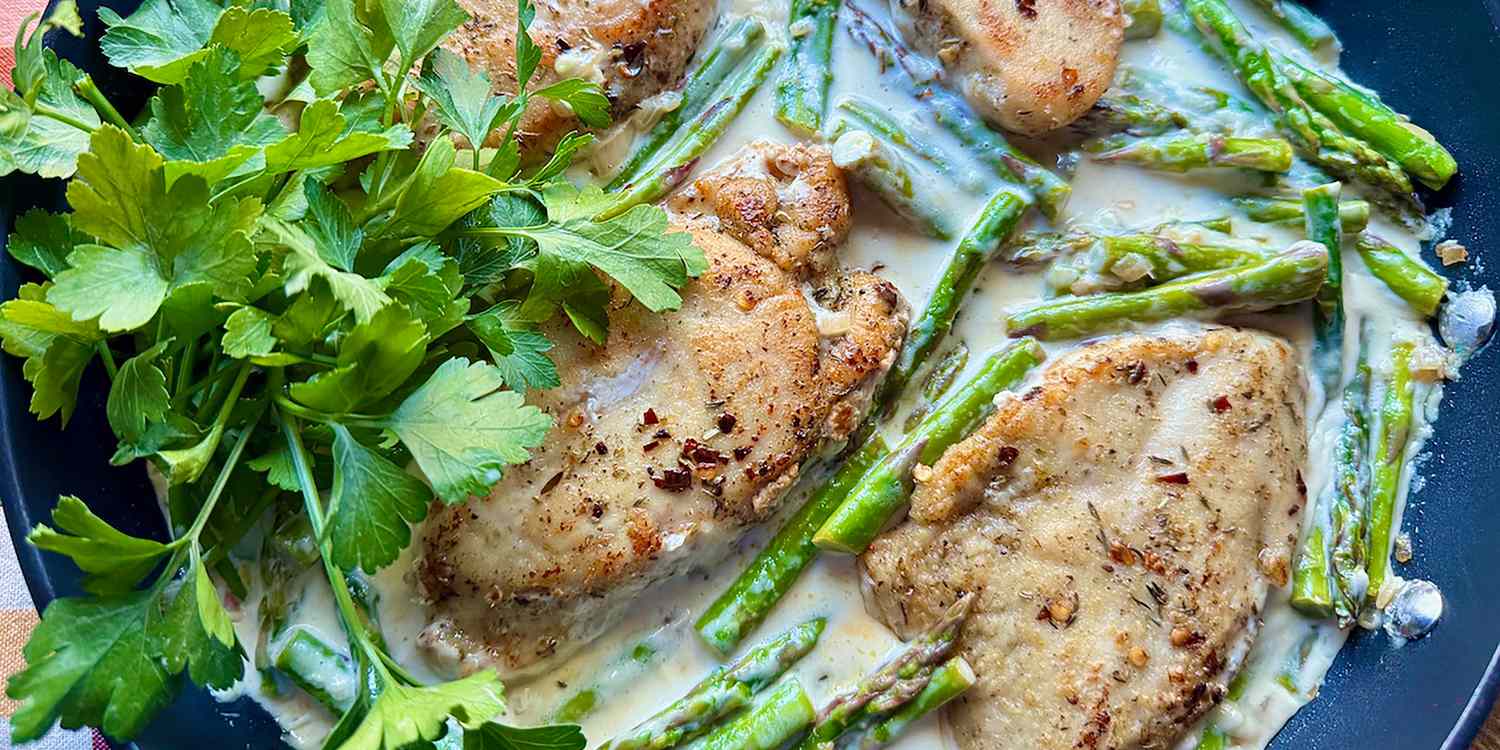 One-Pan Lemon-Caper Chicken with Asparagus