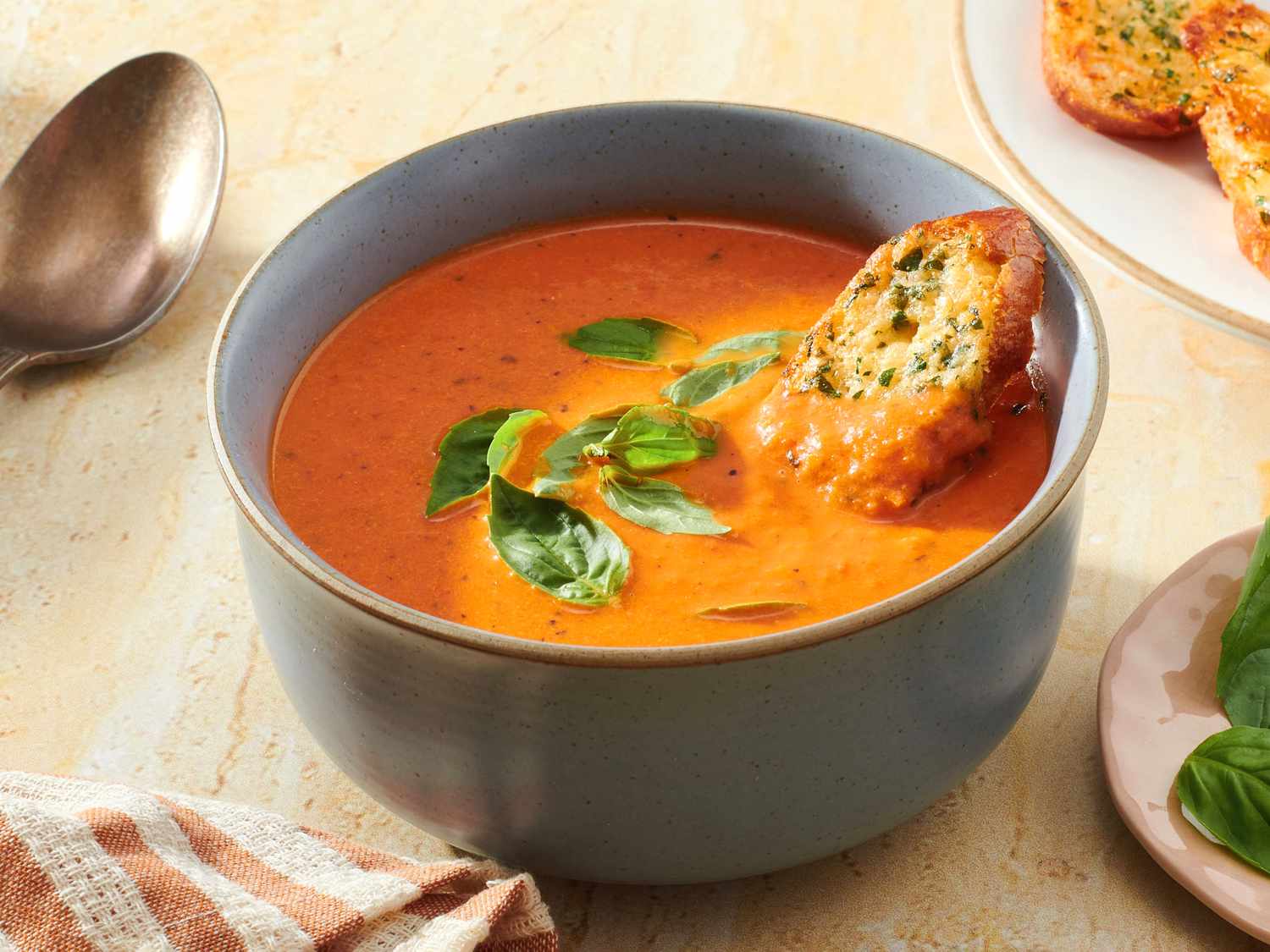 Basil-Infused Tomato Soup with Zucchini Noodles