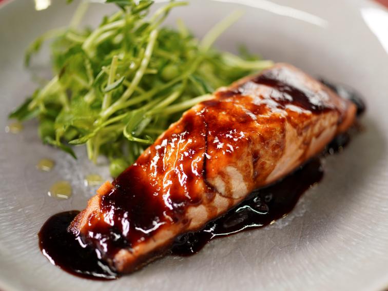 Aperol-Glazed Salmon with Fresh Herb Salad