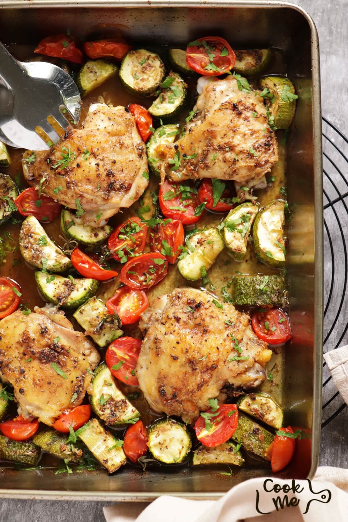 Sheet Pan Herb-Roasted Chicken with Zucchini