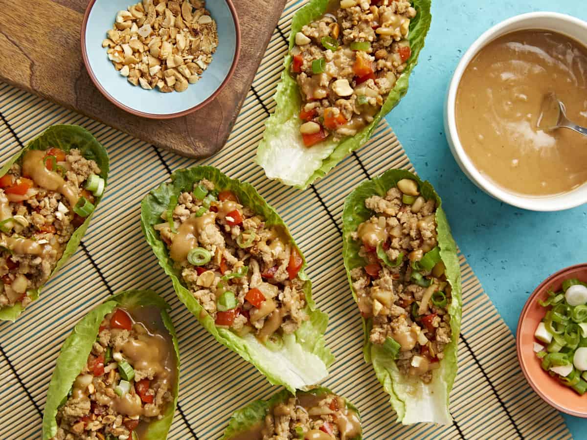 Lettuce-Wrapped Chicken with Pickled Cucumber Salad