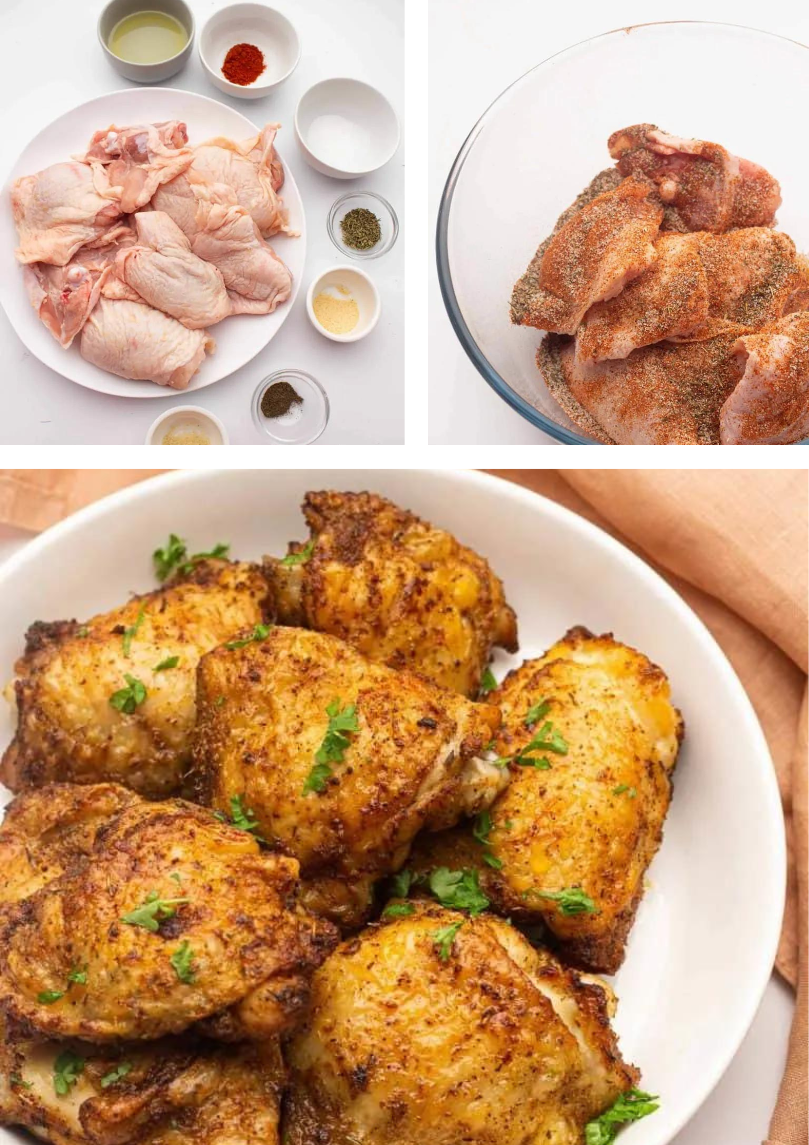 Air-Fried Chicken Thighs with Maple and Thyme